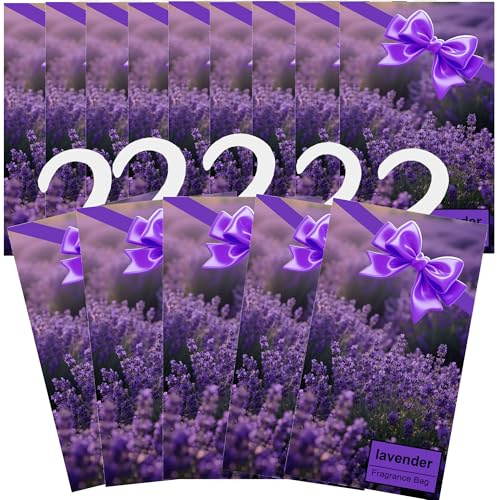 14PCS Profuma Armadio Vestiti, Auto Profumatore Armadio e Cassetti, Scarpiera Deodorante Armadio Profumatori, Anti Umidità Sacchetti Profumati per Cassetti Armadio, Armadio Profumo Lavanda (lavanda)