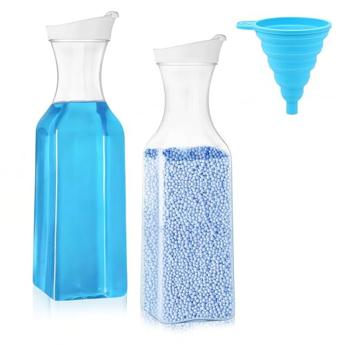 2 PCS Washing Powder Storage Container,1.5L Detergent Dispenser, Laundry Detergent Storage with Funnel, Reusable PET Plastics Laundry Powder Storage for Laundry Powder Fabric Softener 31.5 x 8.5 cm