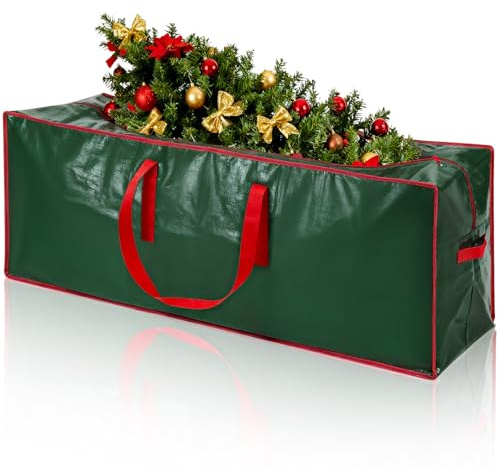 Christmas Tree Storage Bag, Heavy-Duty, Waterproof, Wide Opening, Large Multipurpose Storage Box for Xmas Decorations, Ornaments & Lights