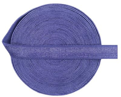 ​​10mm Satin Spandex Elastic Band for Headband, Bra Strap, Lingerie Sewing Trim,Clematis Blue,5 Yards