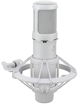 Yamaha Condenser Microphone with Shock Mount, Pop Filter and Mic Stand Adapter, White YCM705 W