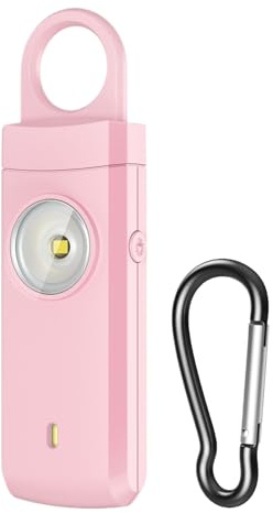 Portachiavi Allarme Sicurezza - 130dB Forte Tipo-C Ricaricabile Attrezzatura | Portachiavi Sicurezza Per Donne | Per Passeggiate Hotel Viaggi Campeggio Ragazze Universitarie Salute Uomini Corsa Notte