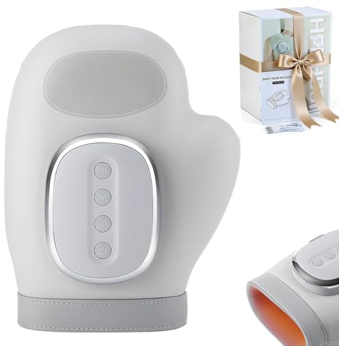 Handmassagegerät mit Wärme und Kompression, Kabelloses Handmassagegerät, 3 Massage 4 Temperaturen 5 Kompressionsmodelle Therapie für Arthritis, Handgelenk & Karpaltunnelsyndrom, Handmassage, Geschenk
