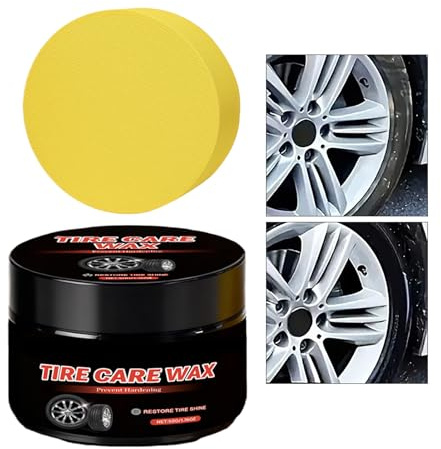 Brillant Pour Pneus Voiture,50 Grammes de Pâte de Soin pour Jantes | Crème pour Pneus Brillance Intense,Pour Voitures, Véhicules, Automobiles, SUV, Berlines, Camions, Garage, Atelier et Usage Extérieu