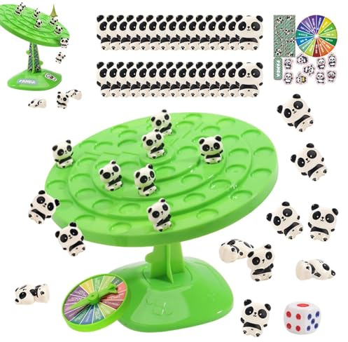 Generisch Geschicklichkeitsspiel Balance Spiel - Panda Bauklotz Tisch Puzzle,Pädagogisches Balance Stapelspiel,Familienspiel Für Zwei Personen Kindergeburtstag Weihnachten Reisespiel Für