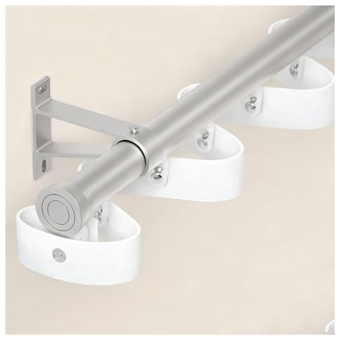 NOIRDA Binario per Tende Ondulato con Set di Nastri, Bastone per Tende da Parete per Divisorio, Binario per Tende in Alluminio per Soggiorno E Camera da Letto(Gray,330cm(3 * 110cm))