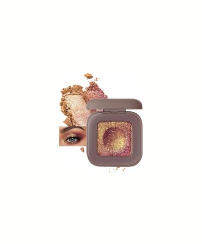 Duochrome Burgundy Gold Glitzer Lidschattenpalette, Holographic Chameleon Rich Color Shimmer, Color Shift Sparkle Inner Corner Eye Highlighter Palette Make-up für Rave Halloween#07