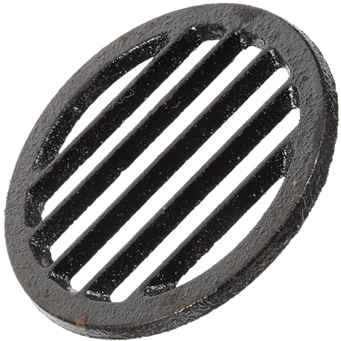 DONFAMDS Tapa de Drenaje de Piso Redonda de 10 Cm en Hierro Fundido Filtro Rejilla Antiolor para Ducha y Fregadero, Cubierta de Drenaje Exterior para Hogar y Restaurante, Colador Fácil
