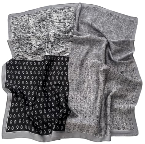 GIMIRO Damen Quadratisches Tuch Polyester-Seidenlook 70 x 70 cm