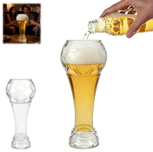 FIENZA Beer Glasses for World 2026 Football Cup,800ml Souvenir Beer Glass for Football Fans Watching Games,Soccer Championship Gift for Father's Day Birthday (B)