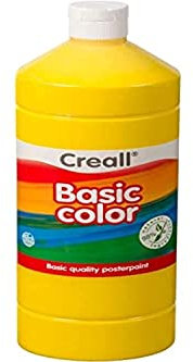 Creall havo01802 1000 ml 02 Primary gelb Havo Basic Farbe Poster Paint, Flasche