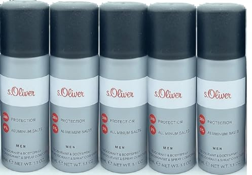 S.Oliver Man Deodorant Spray 5 x 50 ml Reisegrösse