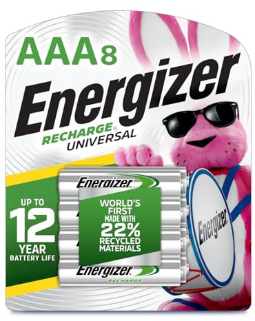 Energizer Recharge Universal Rechargeable AAA Batteries (8 Pack), Triple A Batteries