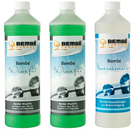 Bembé Pflege-Set für Designbeläge, Fliesen, PVC, Linoleum, WischFix 2 Liter + Neutralreiniger 1 Liter