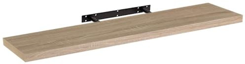 LOLAhome - Estante de Pared Flotante de Madera MDF Natural Decorativo,Balda de Pared,De 120x23,5 cm para Salón, Cocina, Oficina, Dormitorio,Resistente