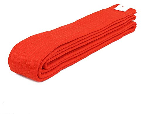 AAMA Plain Color Belt for Martial Arts - Taekwondo Karate Judo - Orange Size 2