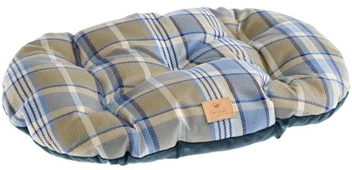 Ferplast Hundebett Hundekissen Katzenkissen Hundesofa für kleine Hunde, Katzenbett, 78 x 50 x 15 cm Waschbar Blau
