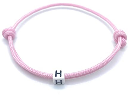 Armband Tau Surfer rosa mit Buchstaben Initial