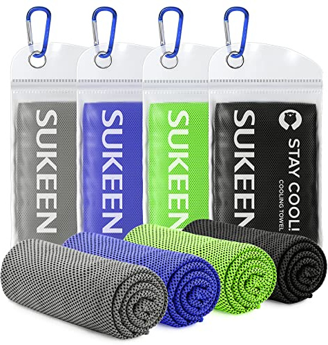 Sukeen Kühltuch Set, Cooling Towel, kühlendes Handtuch für Hals