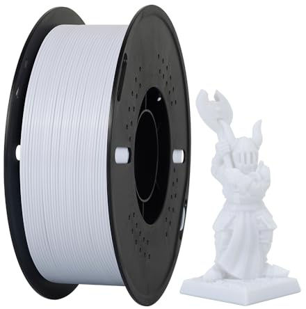 Kingroon PETG-Filament für 3D-Drucker, Maßgenauigkeit +/- 0,03 mm, 1-kg-Spule, 1,75 mm, Weiß