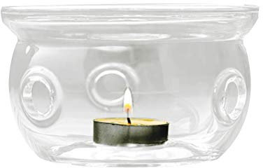 Teapot Warmer, Tea Pot Tea Light Heater, Heatproof Borosilicate Glass Tea Warmer, Teapot Heater with Tealight Holder (Assorted Color)