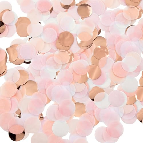 Konfetti mehrfarbig Roségold (Metall) beige hellrosa Hochzeit Valentinstag decor