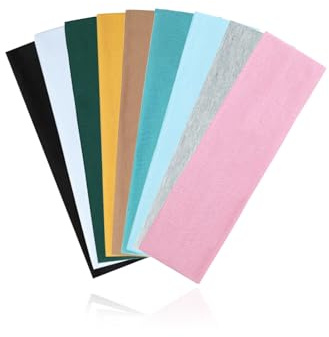 Generisch Elastische Sport Stirnbänder Weiches Elastisch Haarreife rutschfeste Schweiß-Stirnbänder Mehrfarbig Dünn Haarbänder Sport Laufen Exercise Gym Yoga Workout Headbands