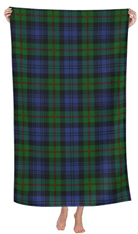 Mikrofaser Strandtuch Murray Tartan Camping Handtuch Saugfähiges Pool Badetuch Erwachsene Duschtücher, Für Picknick, Strand, Schwimmbad, 80x130cm