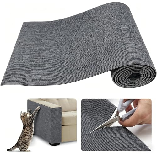 Selbstklebende Kratzschutzmatte für Sofa & Wand,60x400 cm kratzschutz Sofa Katze - Trimmbarer Schutz gegen Katzenkratzer Couch Schutz von DIY Krallen Katzenteppich