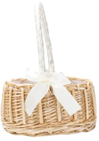 HYKJCSS Huevera Gallina Cestas De Mimbre para Regalo, Cesta Tejida De Sauce para Picnic, Almacenamiento De Dulces, Vino, con Asa, Cesta De Boda para Recolección De Huevos Hueveras