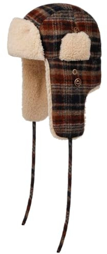 Stetson Fliegermütze Checked Bomber Herren Winter 100% Wolle