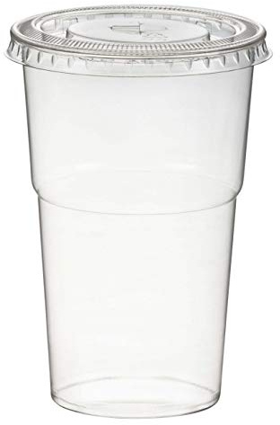 VEPATIM 50 Smoothiebecher inkl. Deckel mit Schlitz 300 ml Ø 78mm PET glasklar