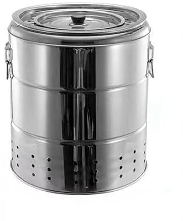 Barril de carbón para Barbacoa, Parrilla para Barbacoa sin Humo, Estufa Colgante de carbón para Barbacoa, Estufa Colgante de Acero Inoxidable para Barbacoa, Aislamiento térmico de Doble Capa