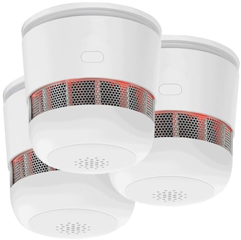 VisorTech Feuer-Rauchmelder: 3er-Set Mini-Rauchwarnmelder, 85 dB Alarm, 10 Jahre Batterie, EN 1460 (Fotoelektronischer Rauchmelder, Fotoelektronischer Rauchwarnmelder)
