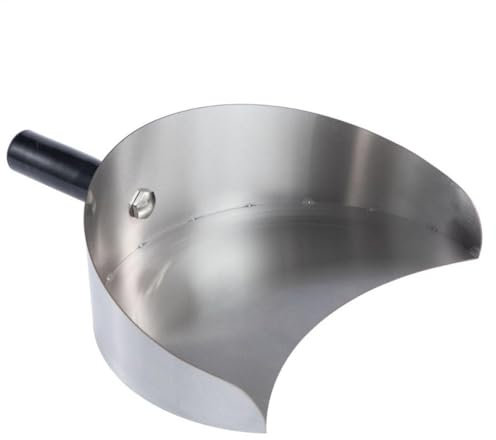 FVPKYUR Padella in acciaio inox, 22,5 x 17,5 x 8 cm, manico leggero, paletta per barbecue portatile, paletta per barbecue resistente al calore, per kebab