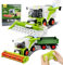 Joellfuner Ferngesteuerter Mähdrescher, RC Bauernhof Harvester Traktor, Mähdrescher mit Licht Ton und Sprühen, Erntetraktor Bauernhof Spielzeug, Mähdrescher Spielzeug für Kinder 3+ Jahren