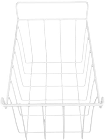 Alipis Cestello e Funzione Appesa in Ferro Bianco Design a Strati per Congelatore e Stoccaggio Congelatore Organizer Traspirante Efficiente per Cucina