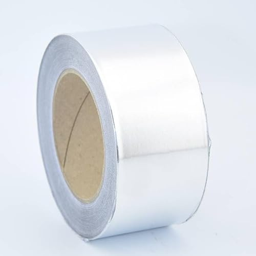 60mm x 45m Micron 30 Aluminium Foil Tape – Heat Resistant HVAC Ducting Repair Tape for Insulation, Sealing, Metal Surfaces & General Purpose Industrial Applications – Aluminium Tape