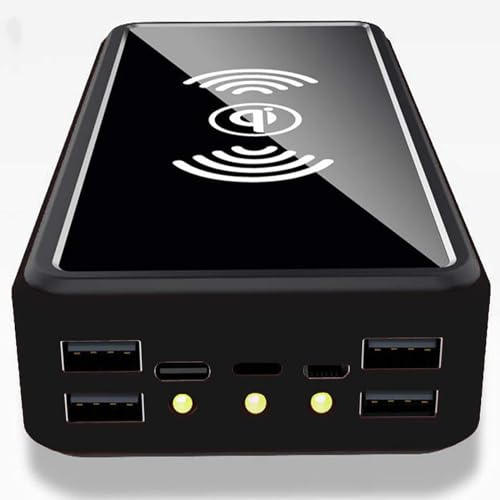 Banque d’Alimentation, Chargeur Solaire 100000Mah, Chargeur Solaire Portable sans Fil avec LED et 4 Ports de Sortie USB Batterie de Secours Externe Chargeur de téléphone de Grande capacité,