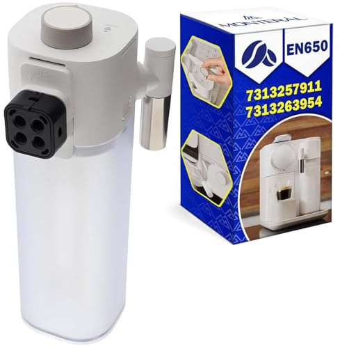 Montalatte Elettrico per Macchina Caffè Cialde con Codice Originale 7313263954 7313257911 per DeLonghi per Nespresso Gran Lattissima EN650.W F531 WH - Garanzia di 10 Anni - MONTERAL