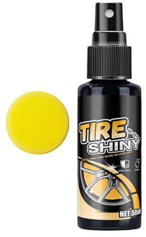 Getto ruota per pneumatici auto – Spray lucido per pneumatici | medicazione per pneumatici auto – per protezione lucida | Spray per lucidatura pneumatici per gomma – Protezione UV – Per la