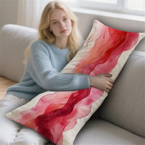 Almohada Corporal Abstracto Funda Cojin 50x90cm Almohada para el Embarazo y la Maternidad, Almohadas para Dormir de Lado Nube Almohadas Embarazada Funda de Cojines Grandes Cushion Covers Gifts LYD-739