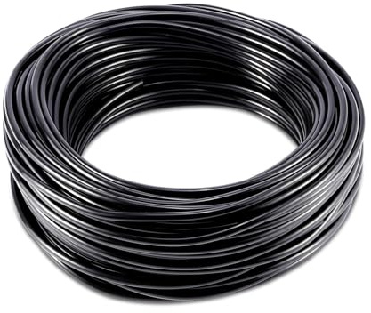 Micro Irrigation Tube, I.D 5 mm/o.d 8 mm Ligne d'irrigation goutte à goutte, tuyau de tuyau d'arrosage noir pour le système d'irrigation du jardin 8mm（1/4in） 50m(164ft)
