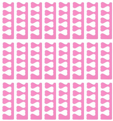 24 stycken tåavskiljare, pedikyr, tåspridare nagellack, tåseparatorer, halkskydd avståndshållare för pedikyr manikyr, bekväm, rosa