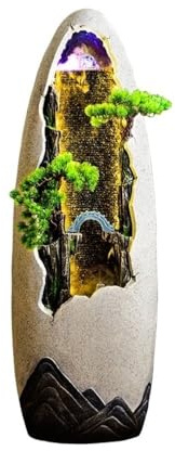 Modern Circular Water Curtain Wall Office Rockery Fountain Wealth Attracting Water Dispenser Foyer Decoration Floor-standing Fountains