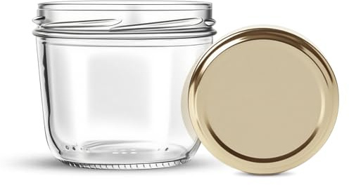 HEEKSE Lot de 6 Bocaux-Verrine Conique 240ml-avec les couvercles -sans BPA-Fabrication française