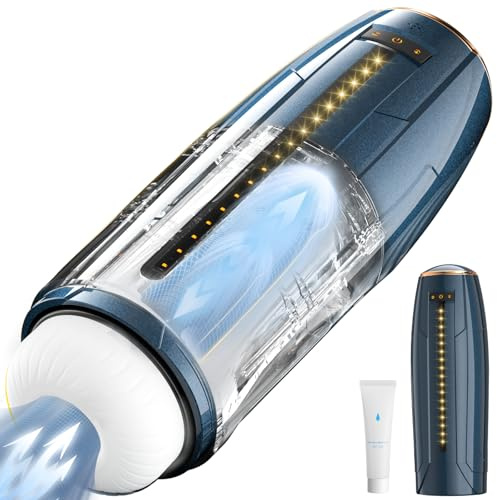 Masturbieren für Männer Masturbator Penispumpe, Vibratorensets Sex Spielzeug für die Männer 10 Saugen Vibration Teleskopfunktion Taschenmuschi, Masturbatoren Sex Toyset für Man