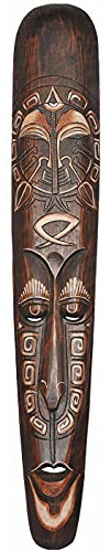 Woru Maske SENGE 100 cm, Holz-Maske aus Bali, Wandmaske