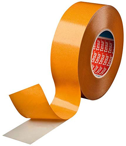Tesa 04970-00154-00 Doppelseitiges Folienband, 50 m x 50 mm, weiß, 50 m x 50 mm