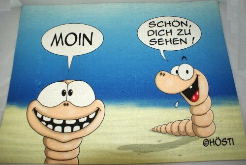 Hösti Fußmatte Moin..schön Dich zu sehen ca,60x45,5cm, 50% Polyester, 50% Gummi